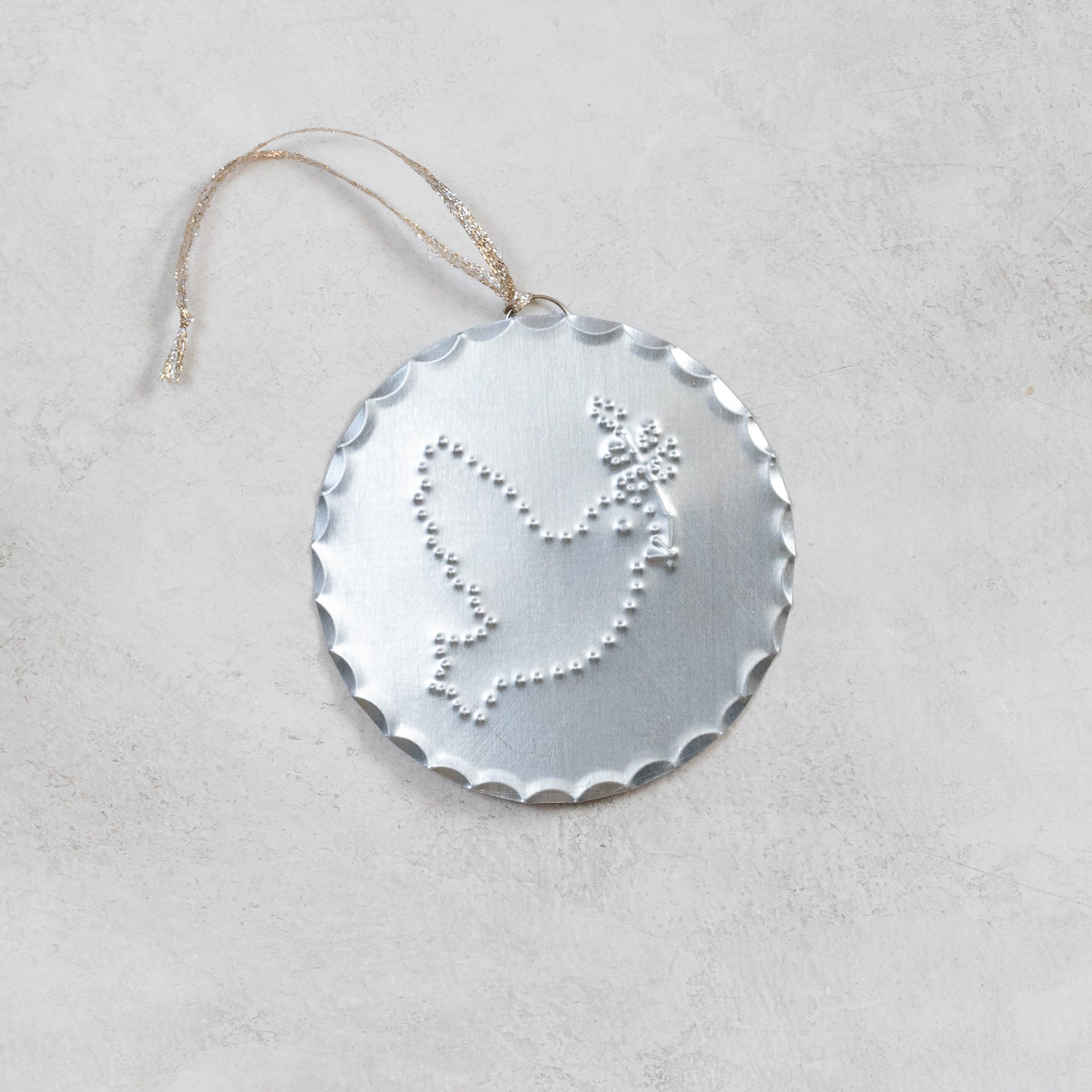 Dove Ornament – Peaceful Handcrafted Tin Decoration (3.5") - Homekeep Studio