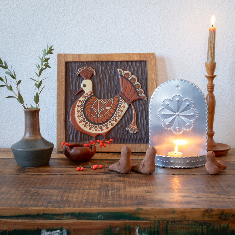 Rosette Arch Tin Candleholder – 3-In-1 Insert Set