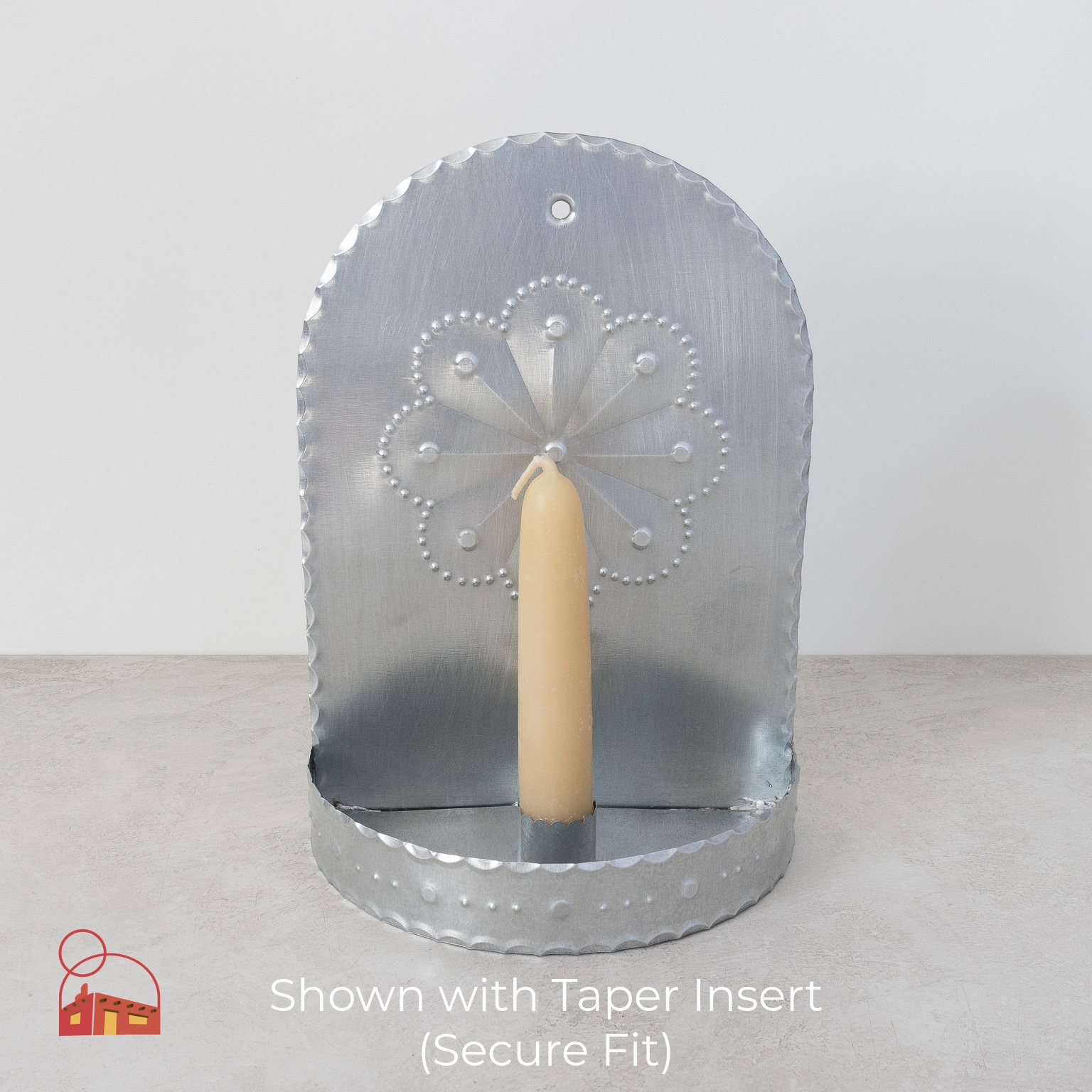 Rosette Arch Tin Candleholder – 3-In-1 Insert Set