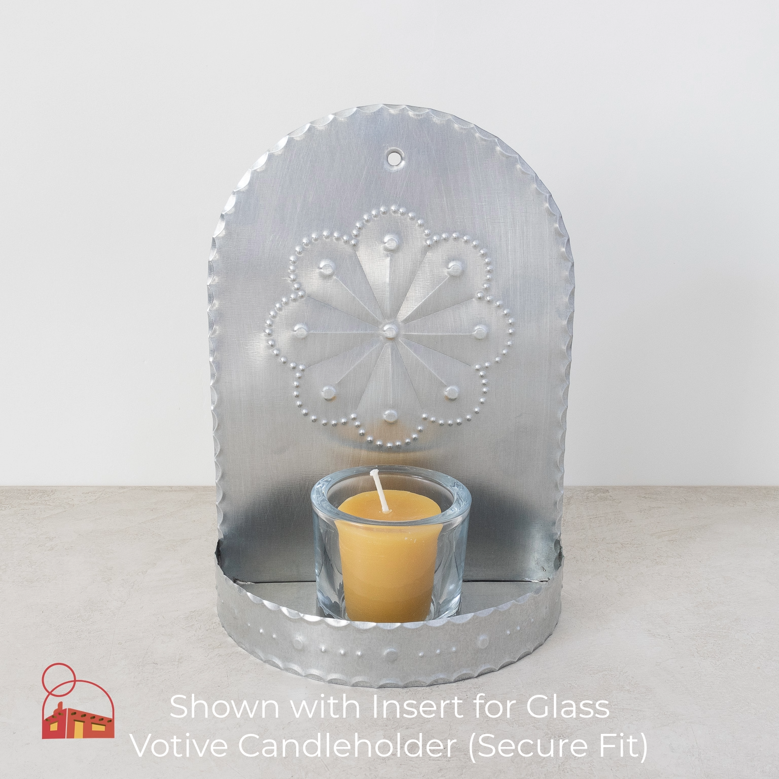 Rosette Arch Tin Candleholder – 3-In-1 Insert Set