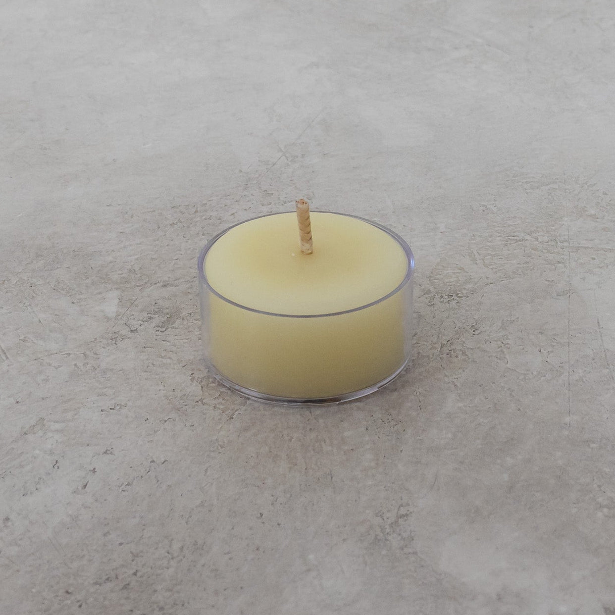 Ivory beeswax tealight candle option for Luz Roseta candleholder