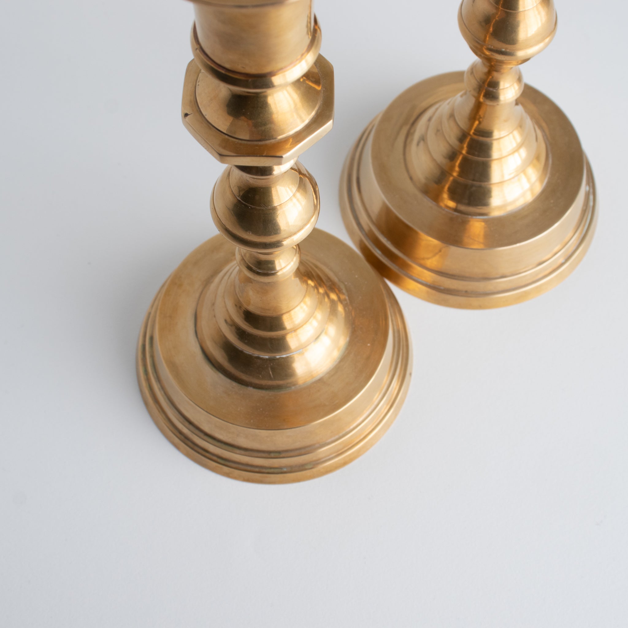 Brass Candlestick Pair - Homekeep Studio