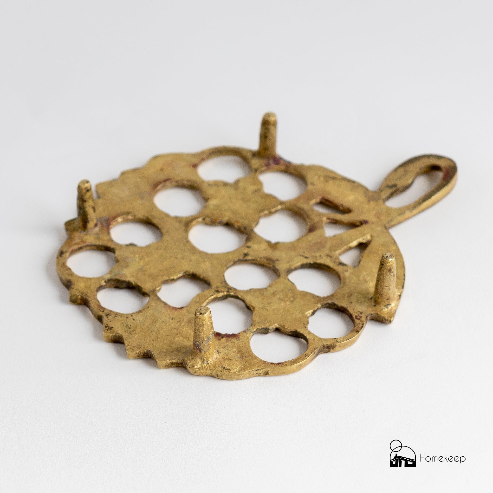 Brass Flower and Leaf Trivet - Homekeep Studio