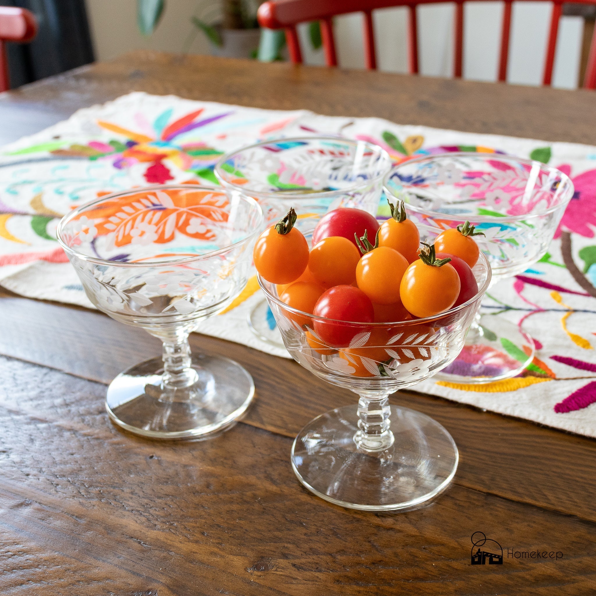 Footed Glass Dessert Dishes - Homekeep Studio