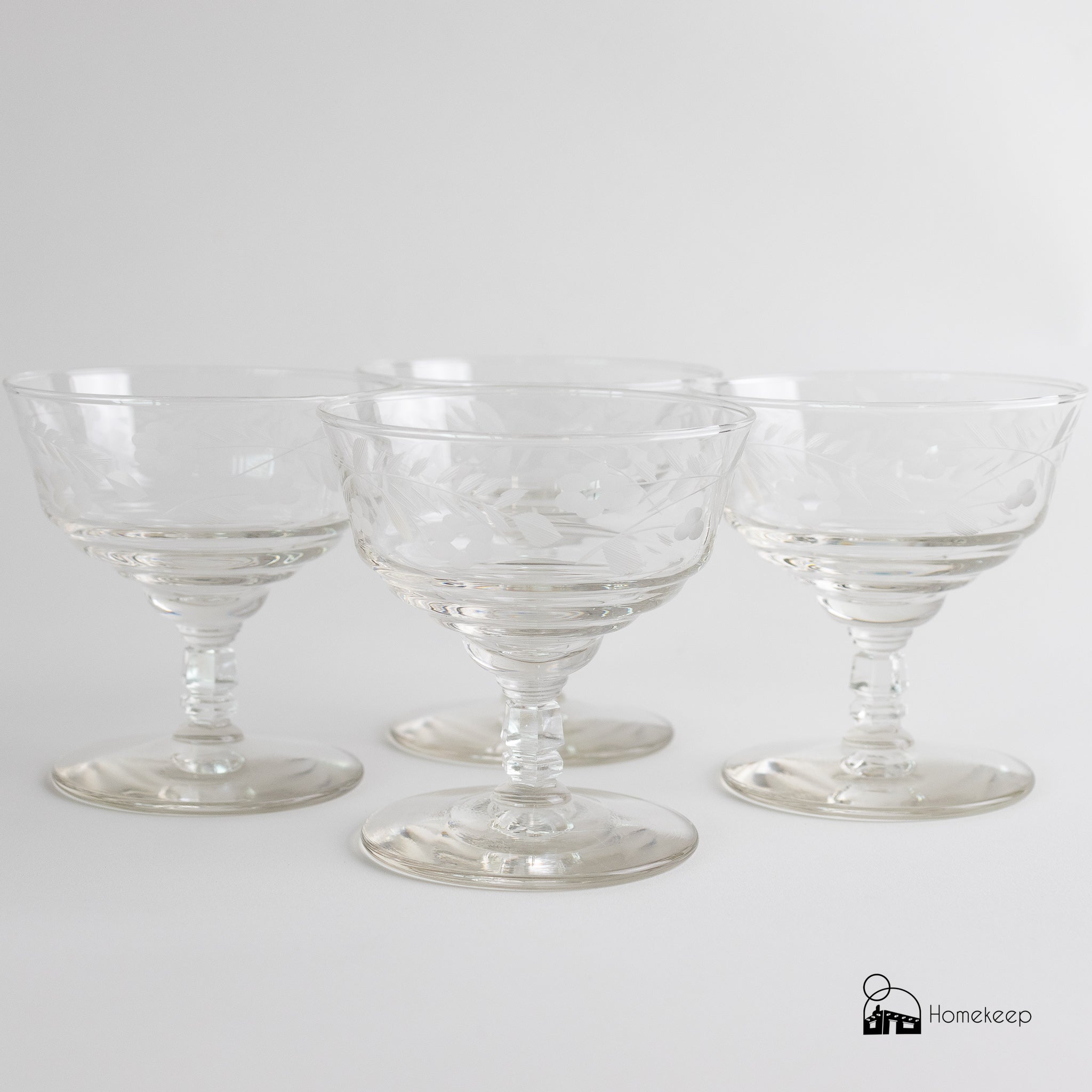 Footed Glass Dessert Dishes - Homekeep Studio