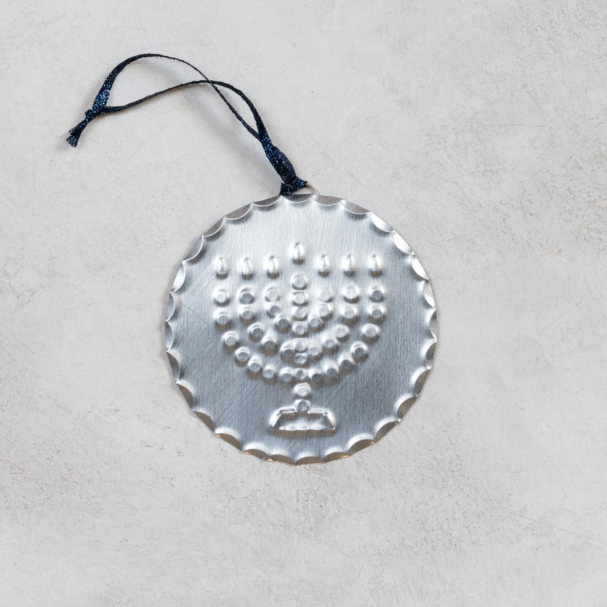 Menorah Ornament – Handcrafted New Mexican Tinwork (3.5") - Homekeep Studio