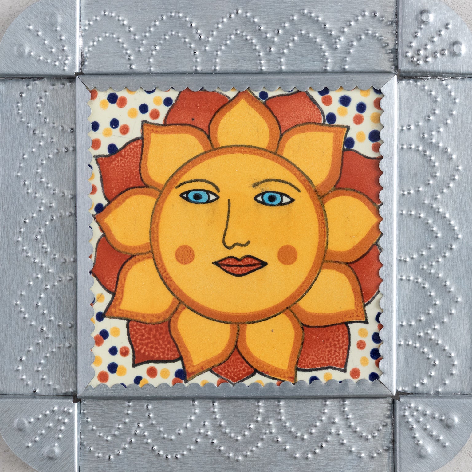 Radiant Sun – Framed Talavera Tile - Homekeep Studio