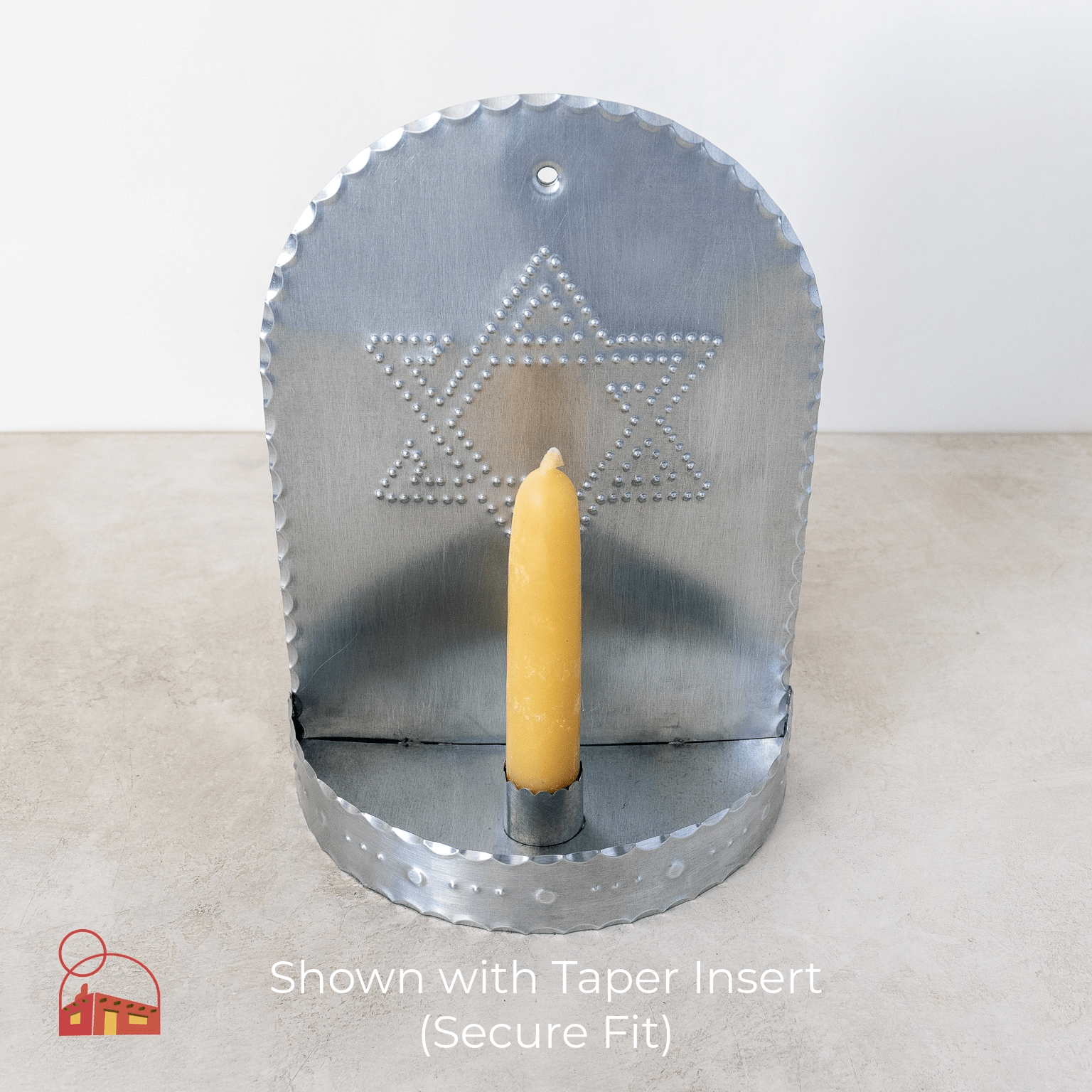Star of David Arch Candleholder (Handcrafted Metal Candleholder with Interchangeable Inserts) - Homekeep Studio
