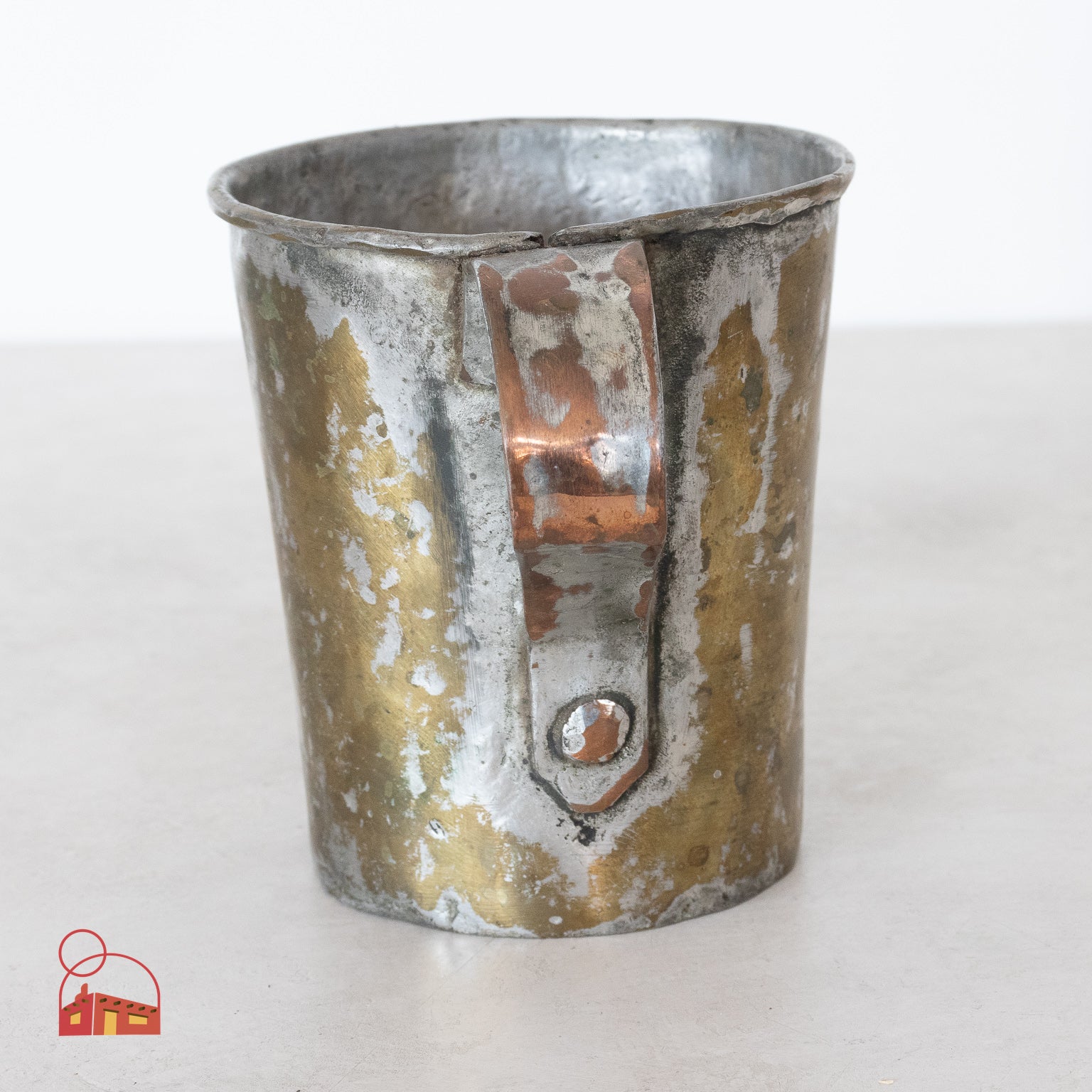 Vintage Brass and Tin Metal Cup - Homekeep Studio