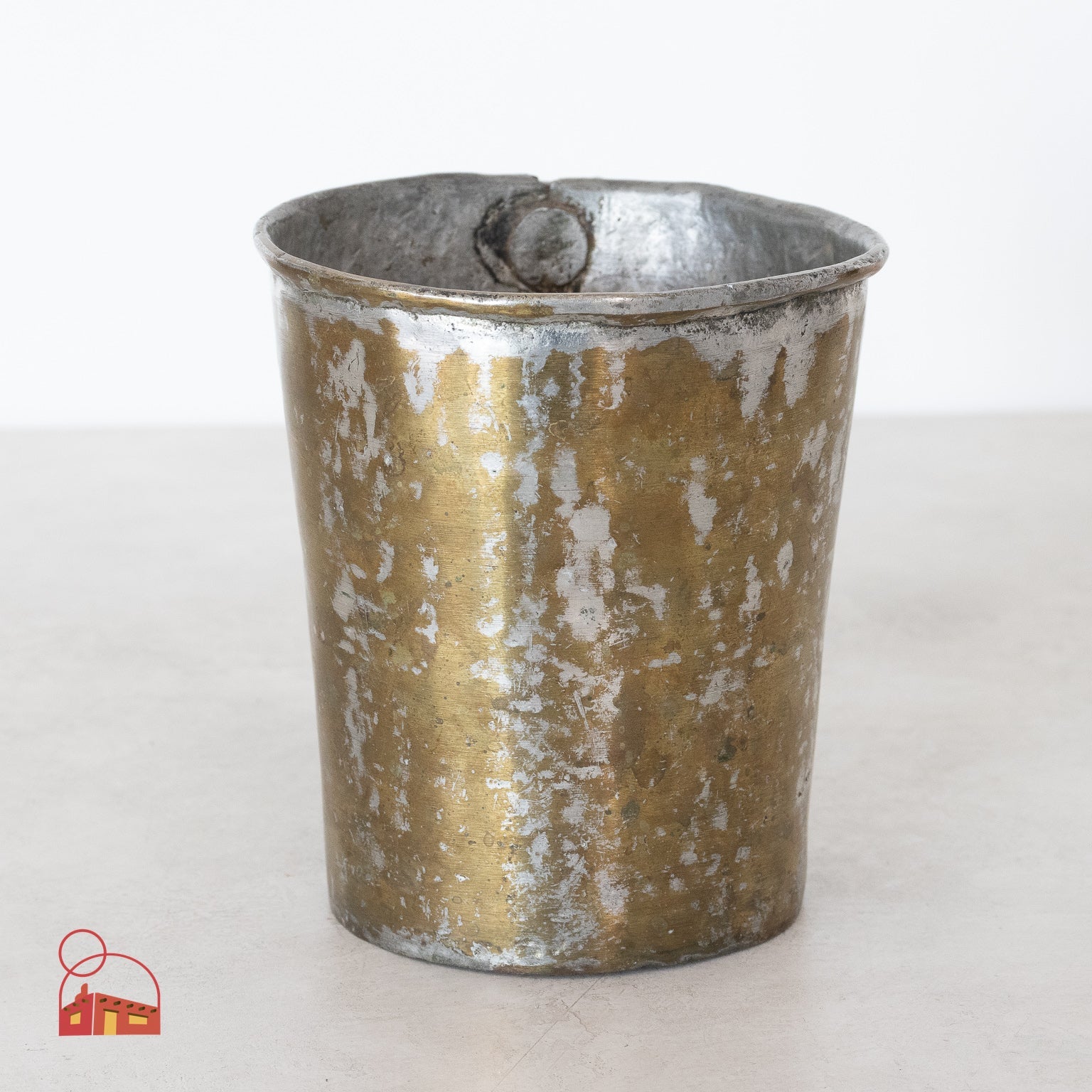 Vintage Brass and Tin Metal Cup - Homekeep Studio