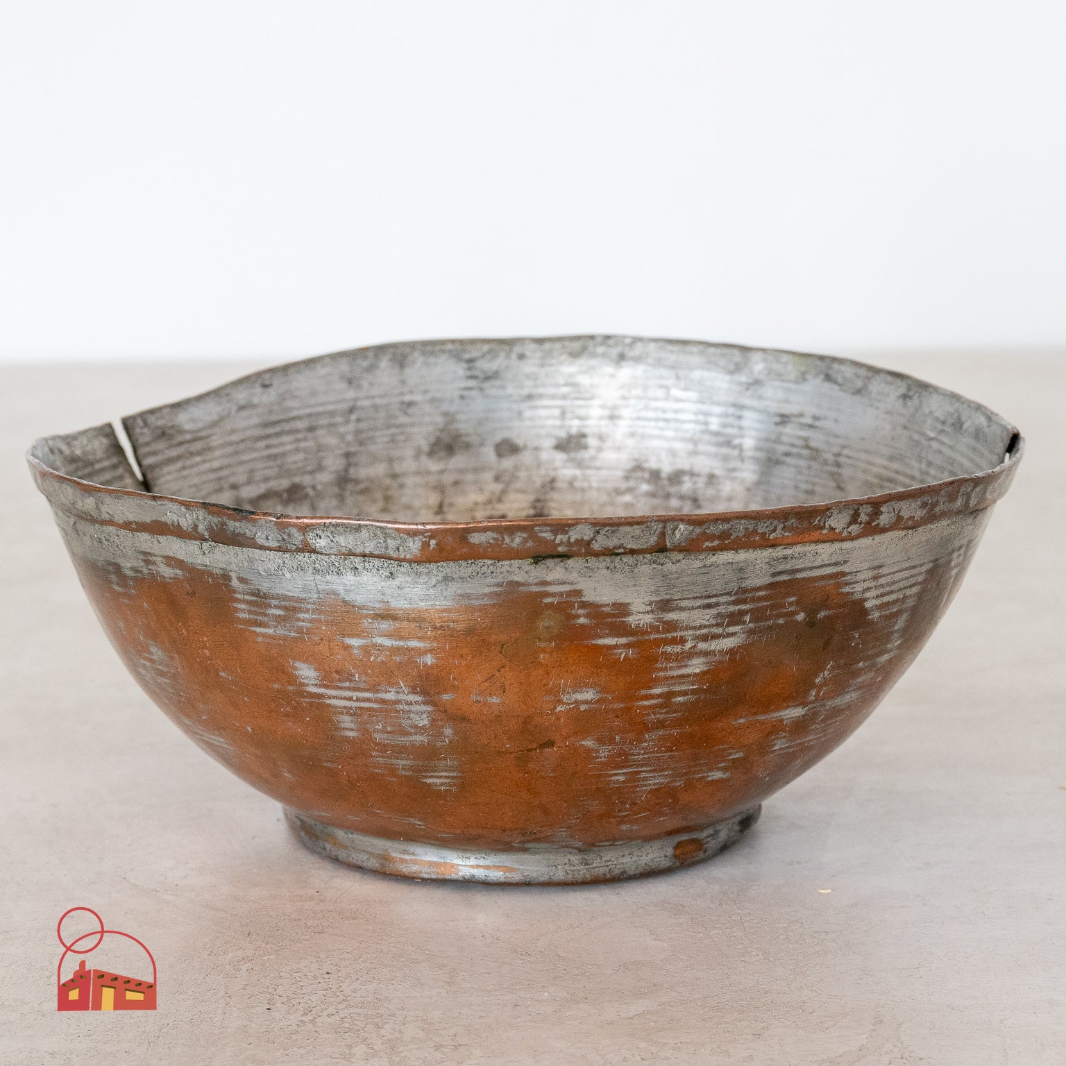 Vintage Copper and Tin Bowl - Homekeep Studio