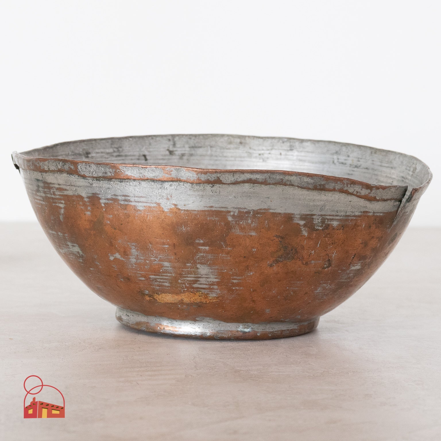 Vintage Copper and Tin Bowl - Homekeep Studio