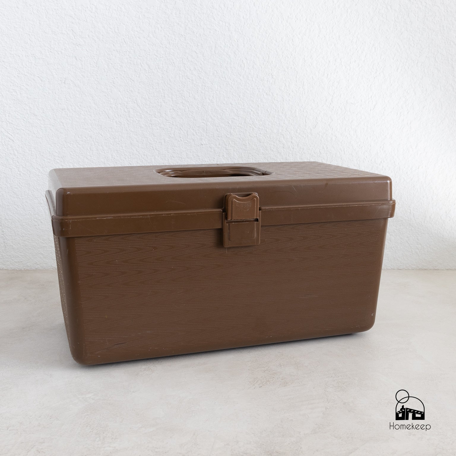Vintage Wilson Wil - Hold Brown Plastic Sewing Box with Tray - Homekeep Studio